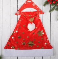 Колпак Новогодний Звёзды большие (текстиль) 39*27см Арт-703831