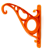 Крючок для подвесных кашпо настен пластик Оранжевый 20см