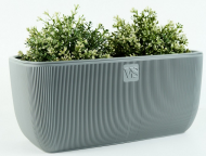 Балконный ящик Фабио 9,5лит Серый (с дренажной системой)