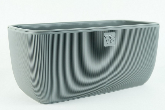 Балконный ящик Фабио 9,5лит Серый (с дренажной системой)