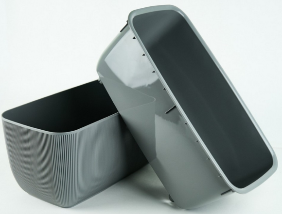 Балконный ящик Фабио 9,5лит Серый (с дренажной системой)