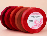 Лента Атласная Набор 5шт 20мм*25ярд Красный спектр Арт-2611801 Лента Атласная Набор 5шт 20мм*25ярд Красный спектр Арт-2611801