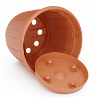 Горшок Дионис 3,6лит Коричневый с поддоном М-8248 (БАШ)