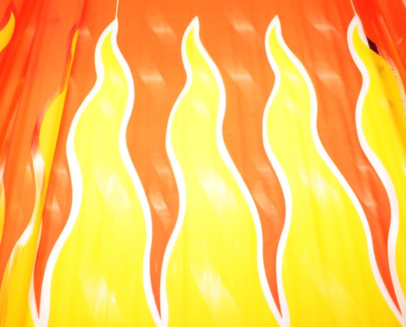 Пленка прозрачная с рисунком Рефлекс (Пламя) Оранжево-Жёлтая 70см/200гр