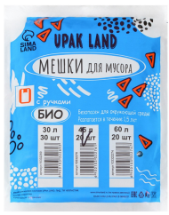 Мешки для мусора 45лит UPAK LAND 20шт Арт-10332276 (10мкр)