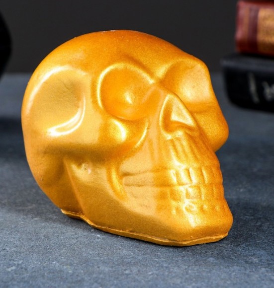 Копилка Череп Золото Глянец 12*9*10см Арт-4646173