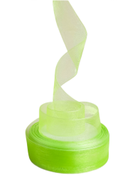 Лента Органза 24мм*25ярд Салатовая Лента Органза 24мм*25ярд Салатовая