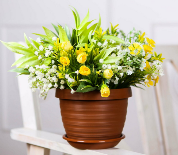 Горшок Толедо 7лит D-27см Терракот с поддоном