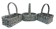 Корзина Набор Плетеных 3шт Flowers Двухцветные D-22/25/28см18/22/25см