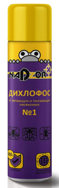 Аэрозоль от бытовых насекомых Дихлофос Nadzor 200мл (1уп/24шт) min 1шт