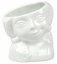 Кашпо Девочка № ГЛ0601 Белое (D-12см/0,45л)