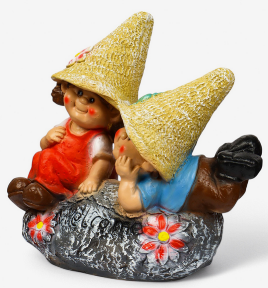 Фигурка Девочка с мальчиком на камне 42см Арт-2029674