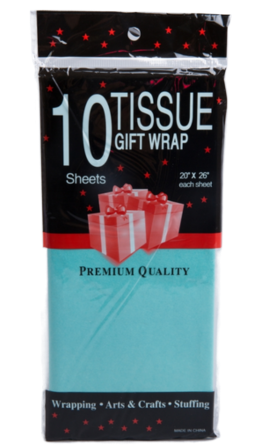 Бумага листами Тишью 50*66см Мятная (1уп/10шт) ЦЕНА за лист