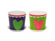 Горшок Деко 160мм 2,4лит Сердце с поддоном М-3106 (М-пл)