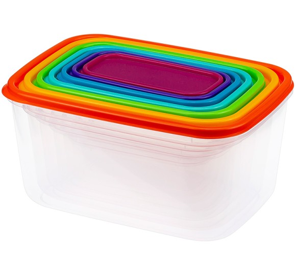Набор пластиковых контейнеров Радуга 7шт Арт-М-1431 (М-пл)
