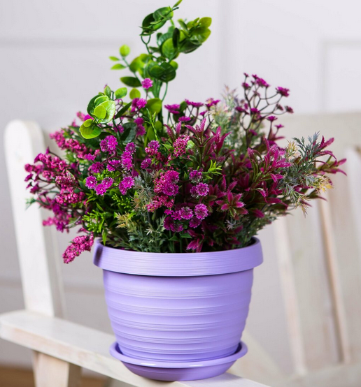 Горшок Толедо 7лит D-27см Лаванда с поддоном