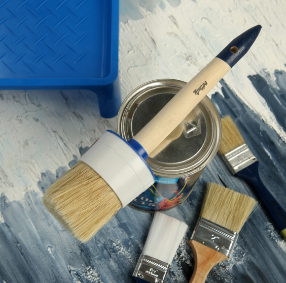 Кисть круглая деревянная ручка D-65мм