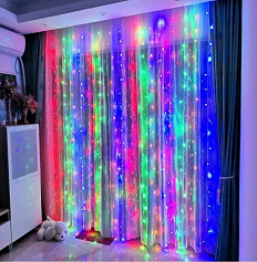 Электрогирлянда Штора 300*200см Дождик Цветная