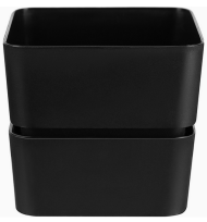Горшок Фиори 0,45лит Чёрный (с дренажной системой)