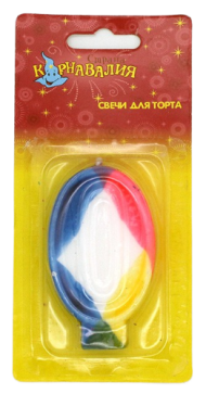 Свеча Цифра 0 Акварель 120322