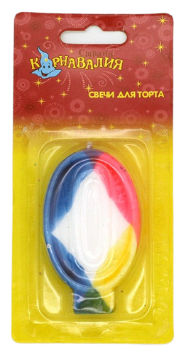 Свеча Цифра 0 Акварель 120322