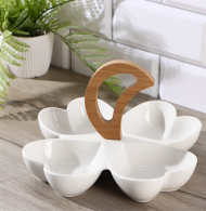 Менажница Доляна Эстет d=24 см 4 ячейки Арт-4817897