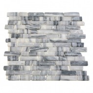 Каменная мозаика MS-0203 МРАМОР ПРЕМИУМ бело-черный