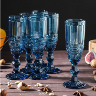 Набор Фужеров для Шампанского Ла-Манш Синие 160мл (1уп/6шт) Арт-4826350