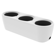 Балконный ящик Дивный сад 790мм 3шт*4лит Белый (с прикорневым поливом)