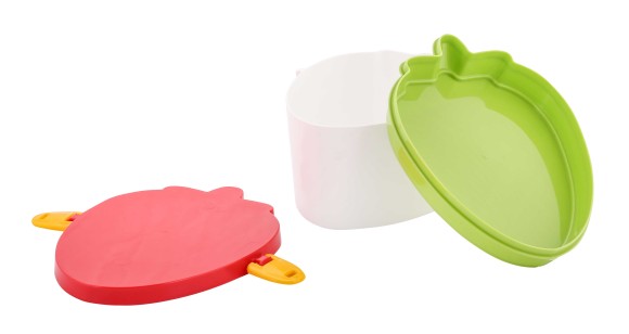 Контейнер пластиковый Клубника со вставкой Белый Арт-М-5245