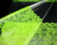 Пленка прозрачная с рисунком Праздник Салатовая 70см/200гр