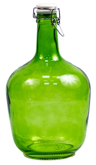 Бутылка стекло Атами 3,4лит Зелёная (с бугельным замком и керамич крышкой) Зал УПАКОВКА