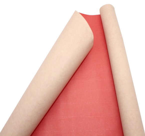 Бумага матовая двусторонняя Кофе с Молоком-Красная 70см*10м