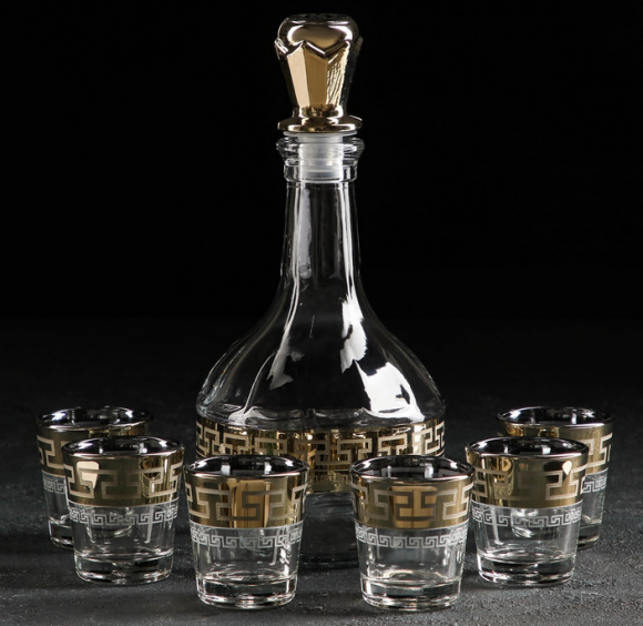 Графин стекло Нэро 500мл + 6рюмок*50мл Арт-4786277