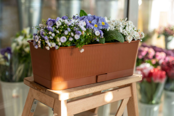 Балконный ящик Прованс 6лит Терракот 400*170*130мм с прикорневым поливом