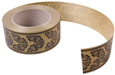 Лента Дубовый лист Бронзовая 5см*50ярд Простая Арт 554