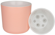 Горшок Лион 5,6лит Розовый-Белый 21*19,5см (с дренажной системой)