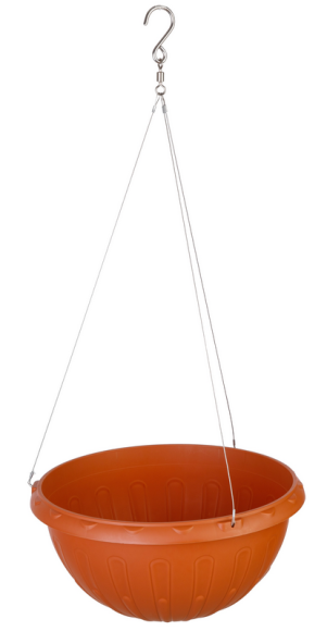 Горшок Джулия подвесной 8лит Коричневый М-9133 (с подвесом - трос)