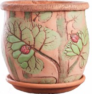 Кашпо Божьи коровки №-1 (ЗОЛОТОЕ) D-12см