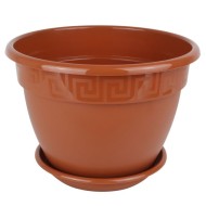 Горшок Антик 7,2лит D-28см Терракот с поддоном