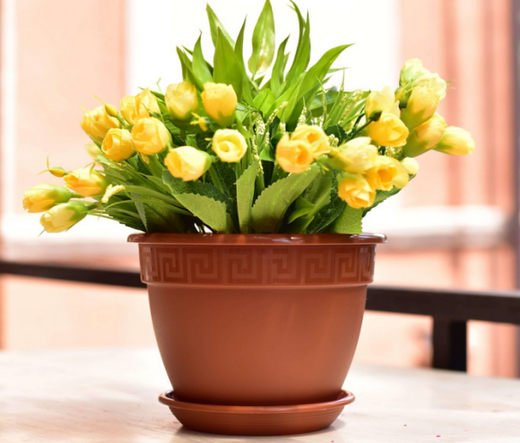 Горшок Антик 7,2лит D-28см Терракот с поддоном