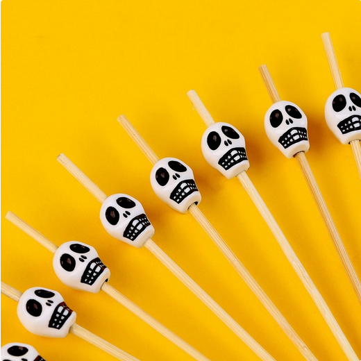 Шпажки для канапе Черепа 12шт Арт-9681227