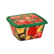 Ёмкость пластиковая для СВЧ Овощное ассорти квадр 0,8л (БАШ) Арт-М-4875