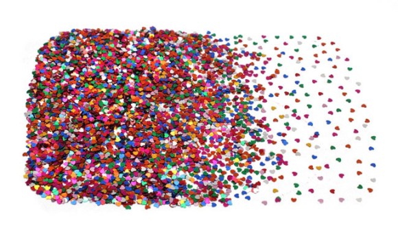 Конфетти Разноцветные сердца 14гр 1263