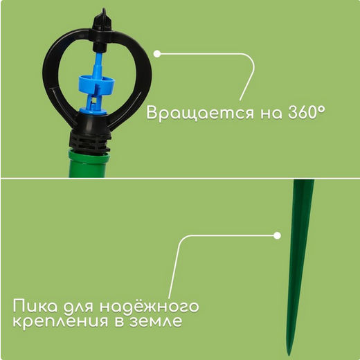 Разбрызгиватель Greengo круговой 29см Арт-4497368 (под шланги)