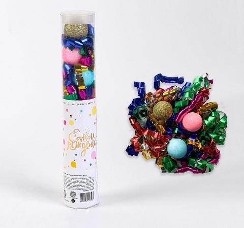 Пневмохлопушка 28см С днём Рождения 5019359