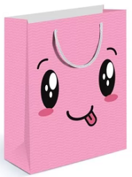 Сумочка пакет картон 180*227*100мм Рожица Арт-15.11.01853 M