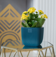 Горшок Фабио 4,7лит Синий 19х19х19см (с дренажной системой)