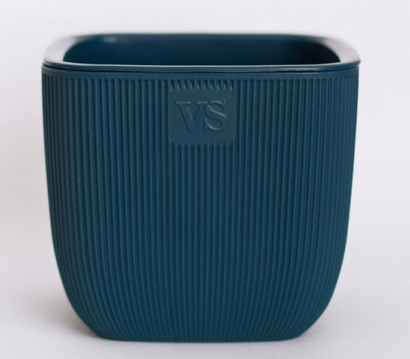 Горшок Фабио 4,7лит Синий 19х19х19см (с дренажной системой)