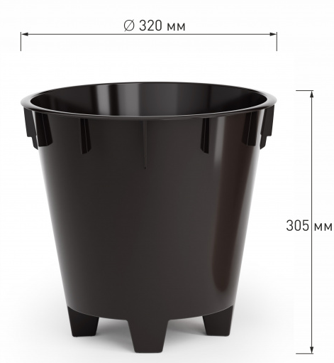 Горшок Лея 17лит Бежевый (с дренажной системой)